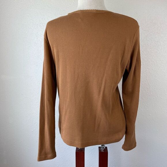 River Ridge Half Button Down Long Sleeve Top Size M EUC - Picture 5 of 6